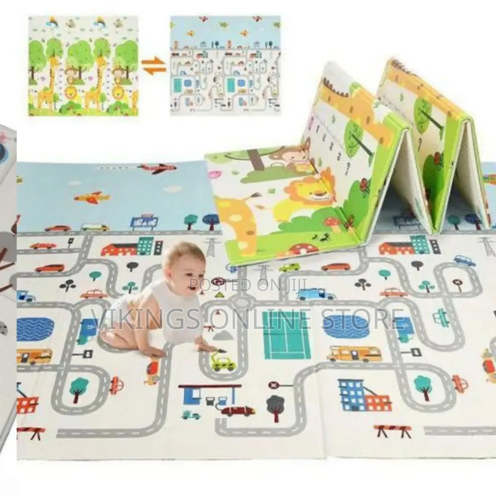 Baby Folding Play Mat Extra Large Foam Playmat Crawl Mat Reversible