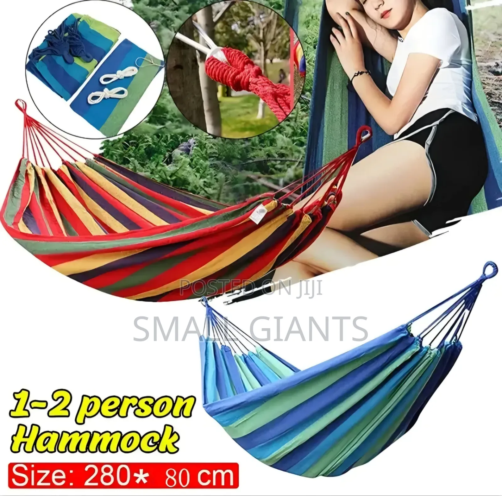 Striped Canvas Hammock