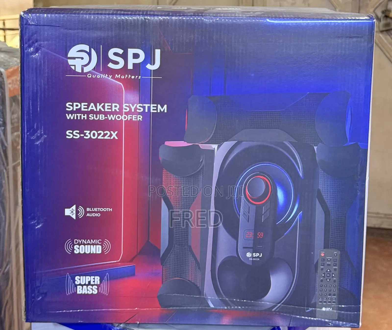 An SPJ SS-3022X Speaker System, a 3.1-Channel