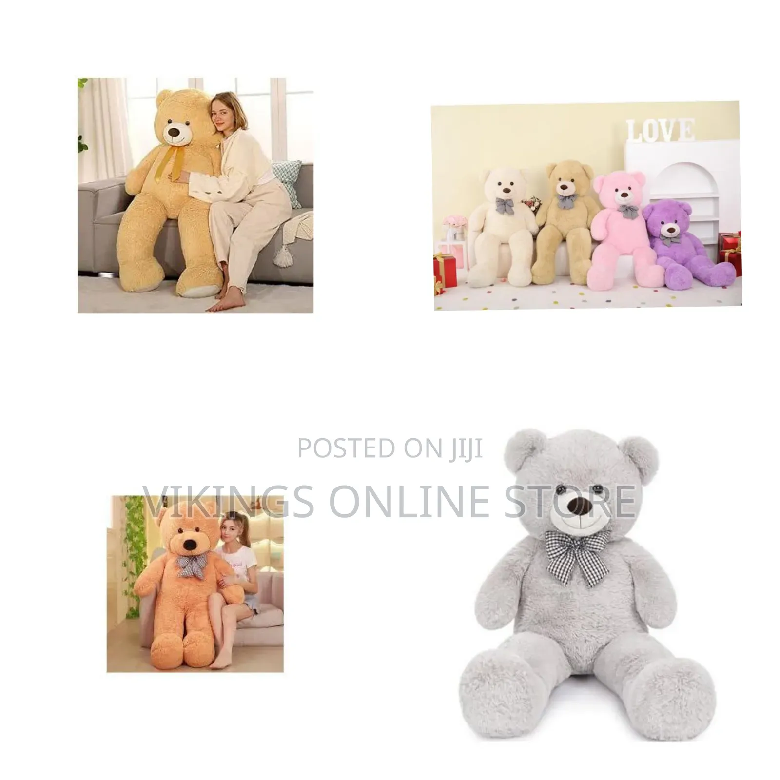 70 Inch/ 180CM Big Fluffy Giant Teddy Bear Toy Stuffed Animal Plush