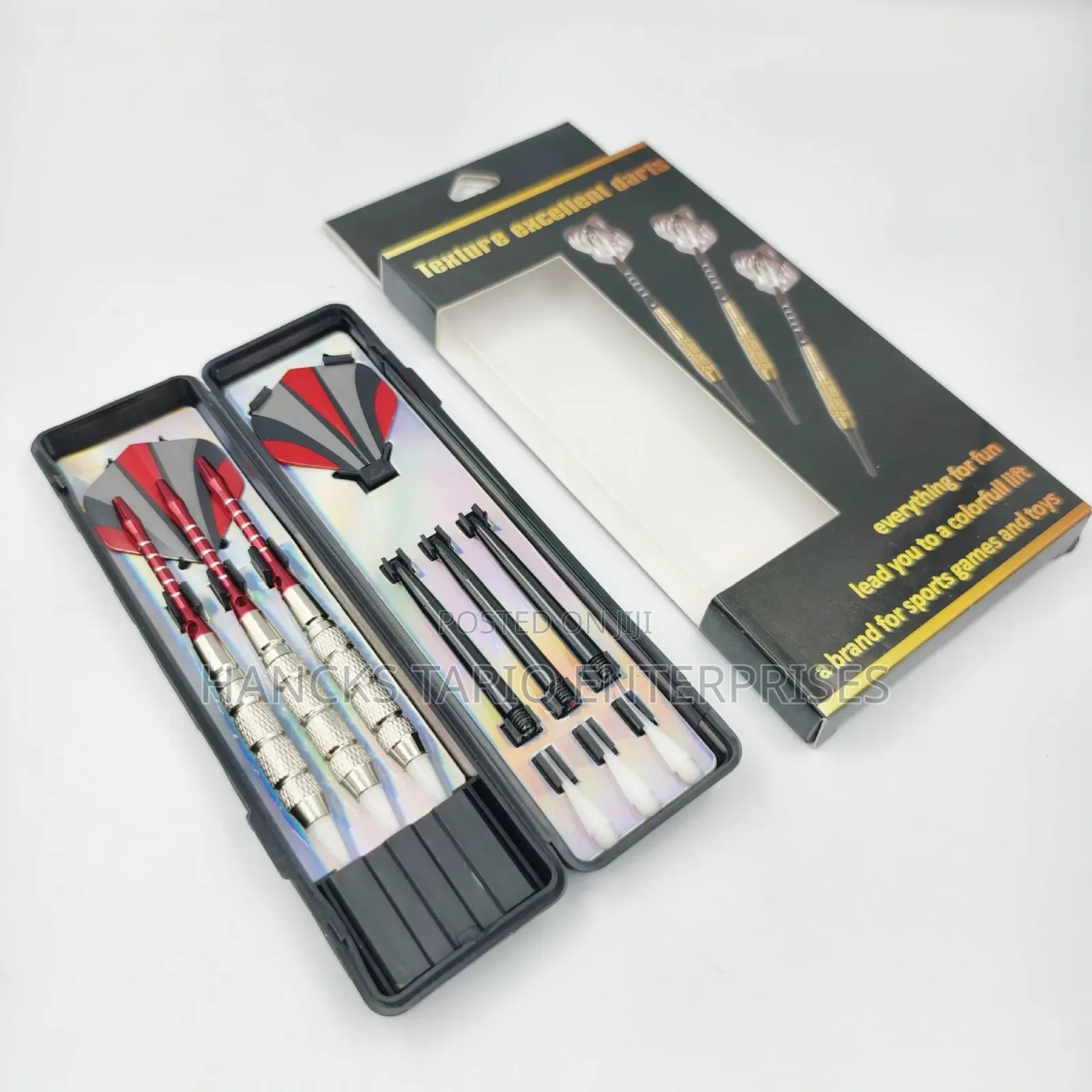 Set of Steel/Soft Tip Darts With a Storage Case.