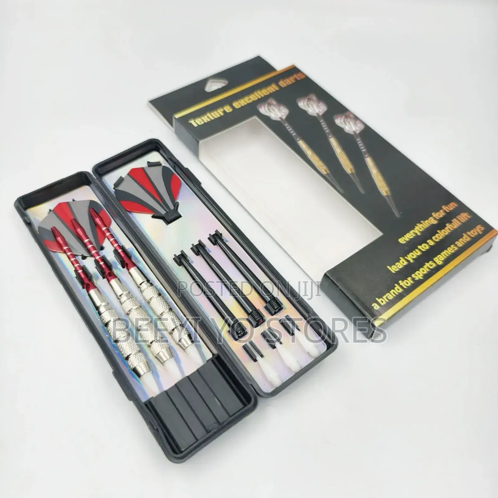 Set of Steel/Soft Tip Darts With a Storage Case.