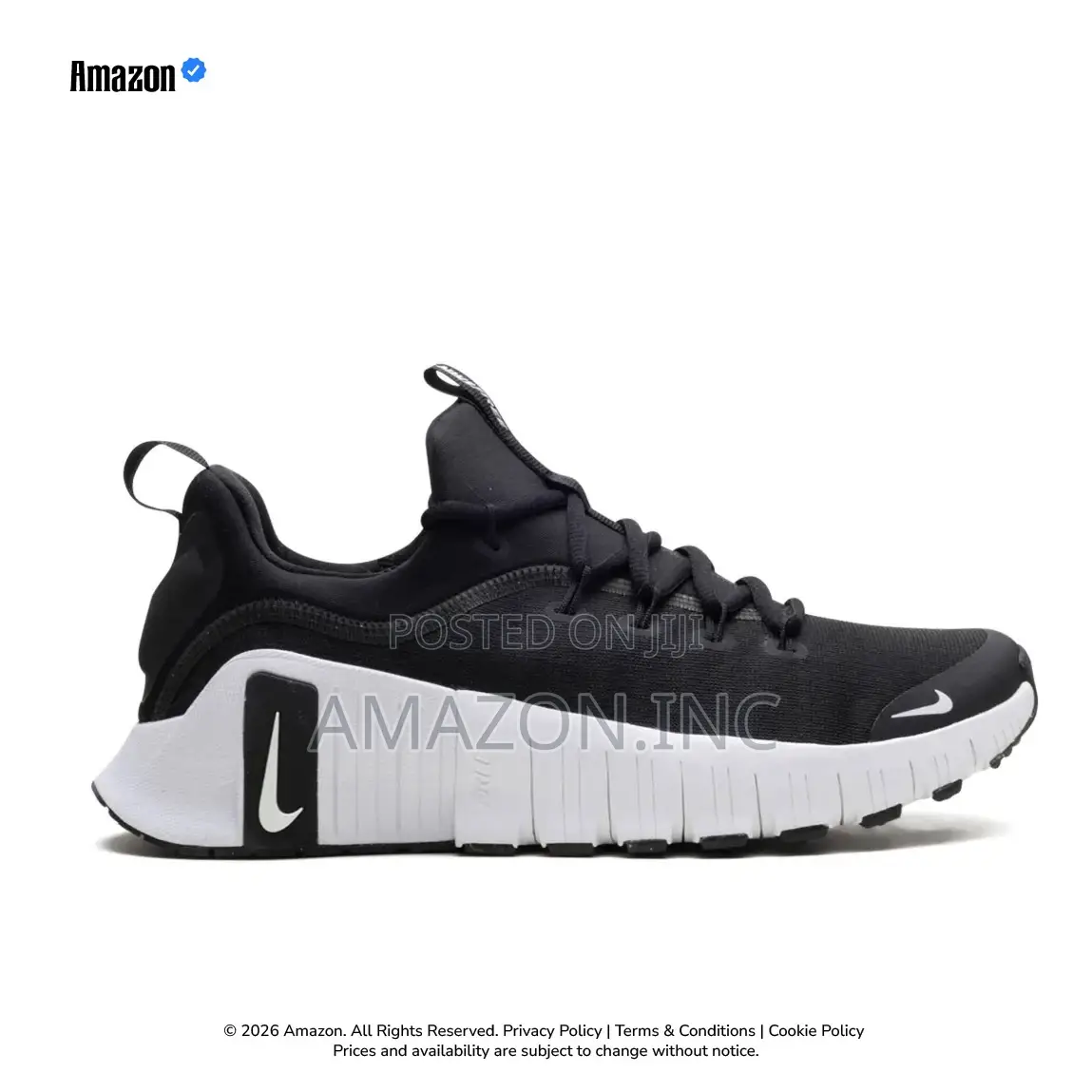 Black and White Nike Free Metcon 6 Sneakers