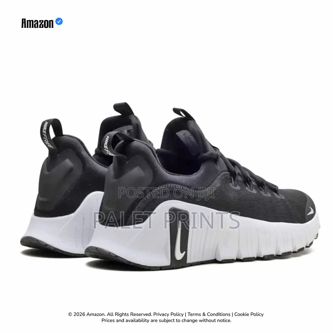 Black and White Nike Free Metcon 6 Sneakers