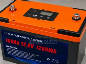 100Ah LiFePO4 Lithium Battery 1.28kWh Solar Backup 12V
