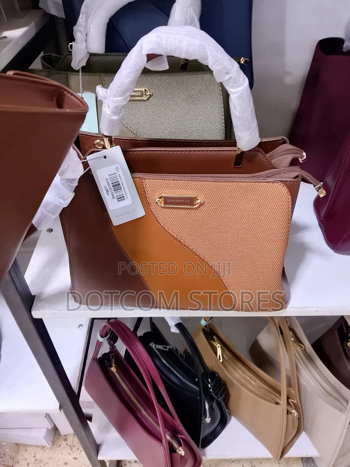 Chrisbella Colourblock Tote Bag With Detachable Strap and Wallet
