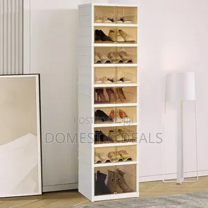 9 Tier Foldable Shoe Rack Organizer