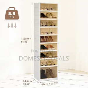 9 Tier Foldable Shoe Rack Organizer