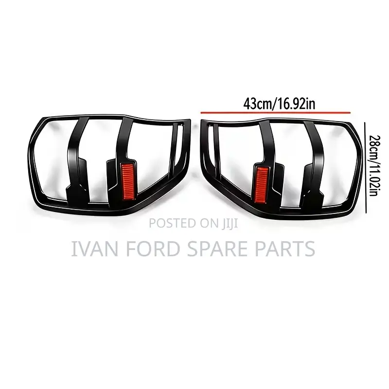 Tail Light Cover Black Ford Ranger T6 T7 T8 2012-2020