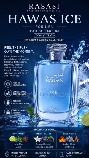 RASASI Hawas Ice EDP 100ML (3.4 OZ) | Long Lasting,