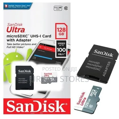 SanDisk Micro SD Card 128GB Memory Ultra