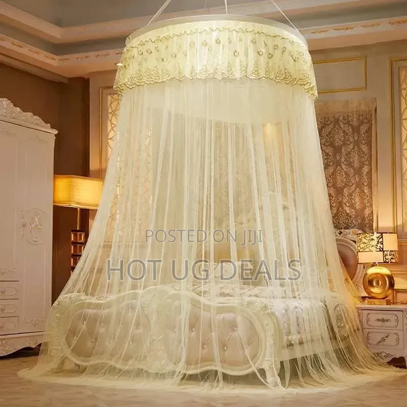 6x6 Round Hanging Mosquito Net- Cream