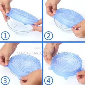 Set of Reusable Silicone Stretch Lids.