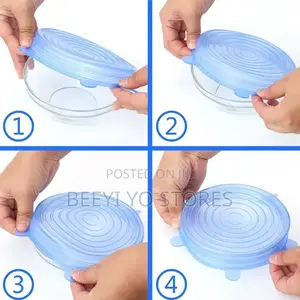 Set of Reusable Silicone Stretch Lids.