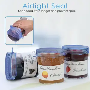 Set of Reusable Silicone Stretch Lids.