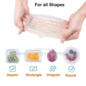 Set of Reusable Silicone Stretch Lids.