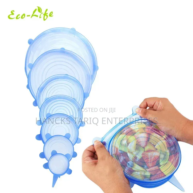 Set of Reusable Silicone Stretch Lids.