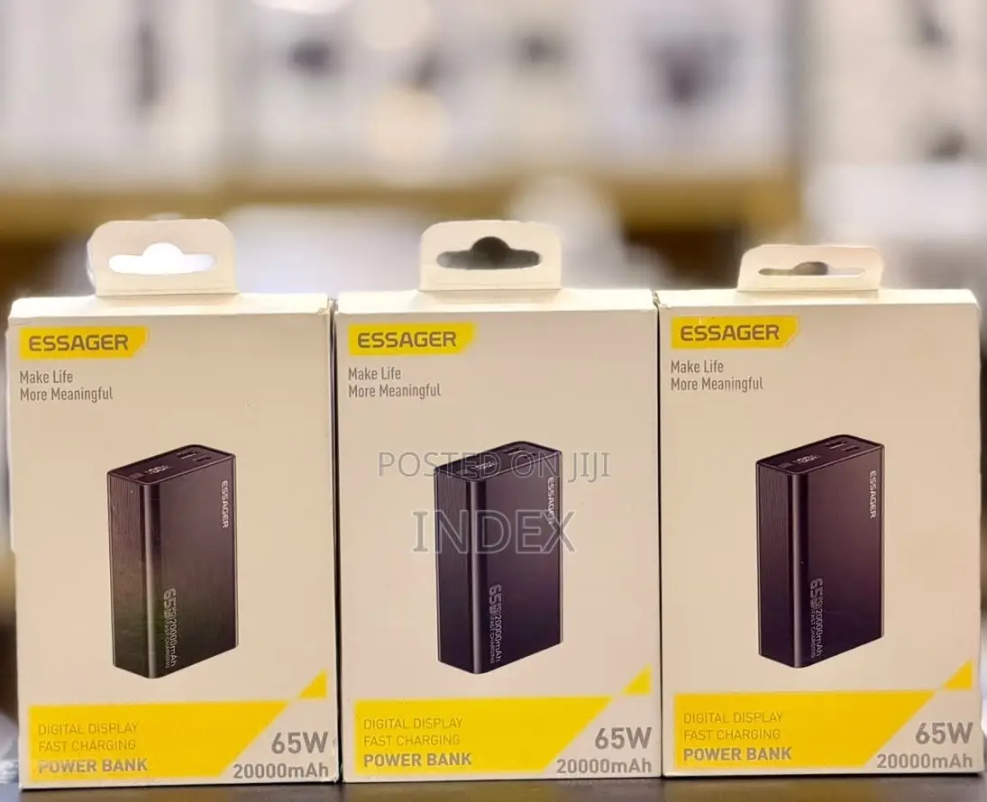 Essager 65W Power Bank 20000mah Fast Charging Portable Battery
