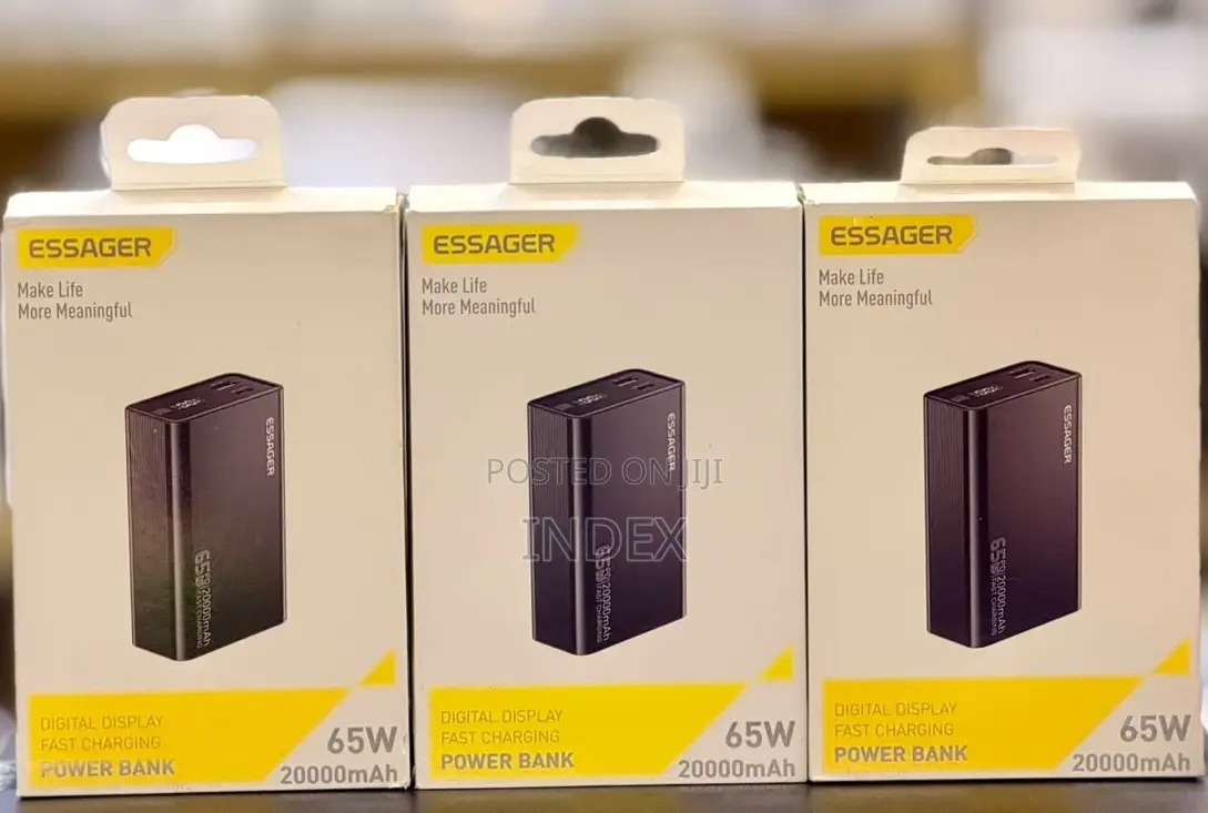 Essager 65W Power Bank 20000mah Fast Charging Portable Battery