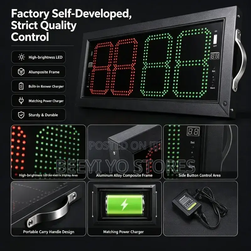 Electronic LED Football Substitution Board