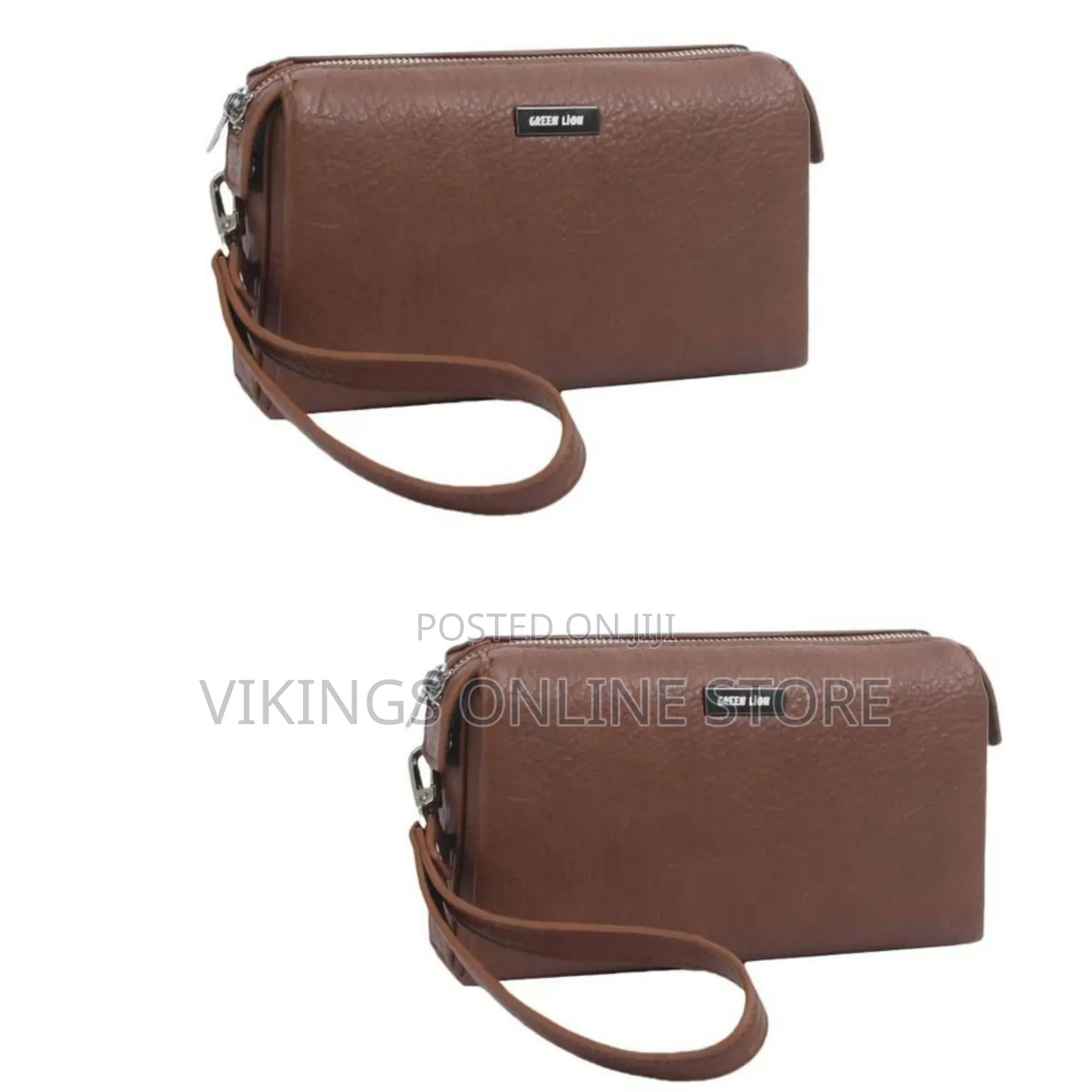 Green Lion Lion Marly Clutch Bag, Water Resistant PU Leather Pouch