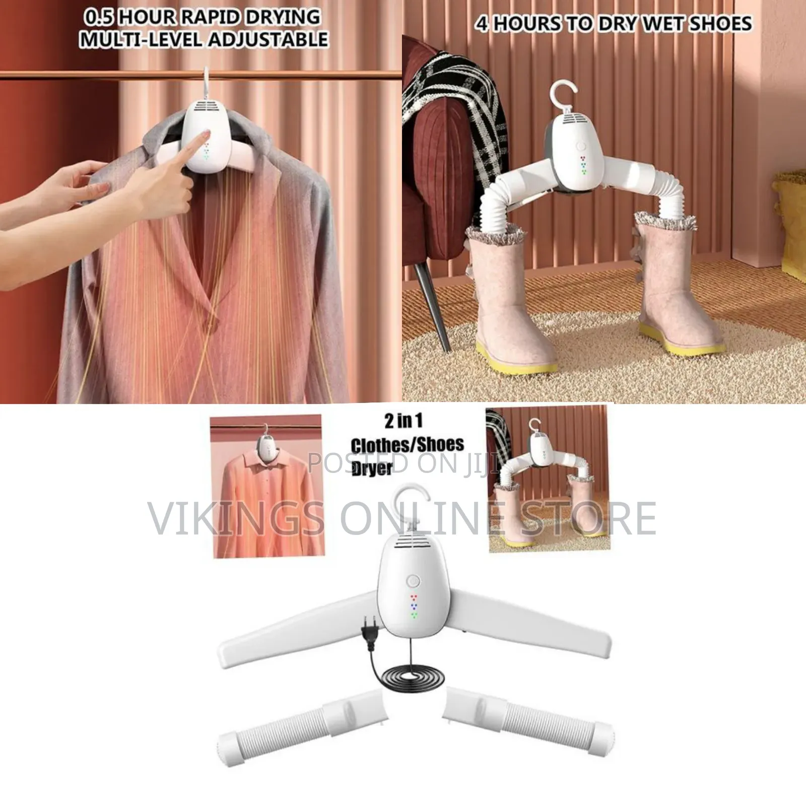 2 in 1 Electric Travel Portable Heated Dryer for Clothes - Mini Clothe