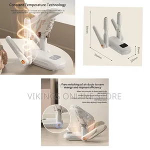 150w Electric Shoe Dryer With Intelligent Timer, 360° Surround Wind
