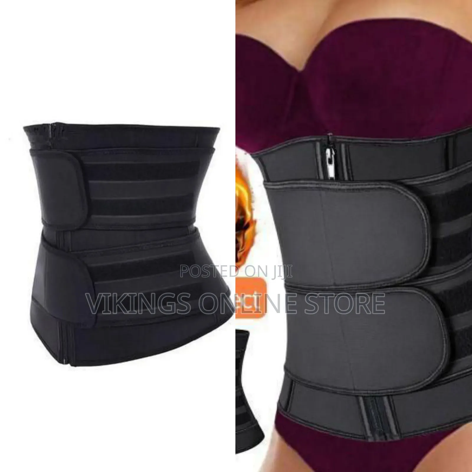 2XL Neoprene Slimming Sweat Waist Trainer Corset Trimmer Belt 2 in 1