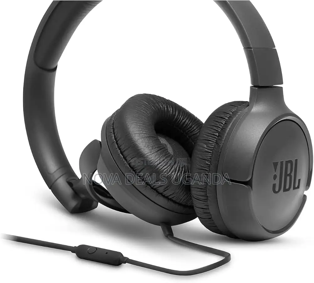 JBL Tune 500 Wired on-Ear Headphones, Deep JBL Pure Bass Sound