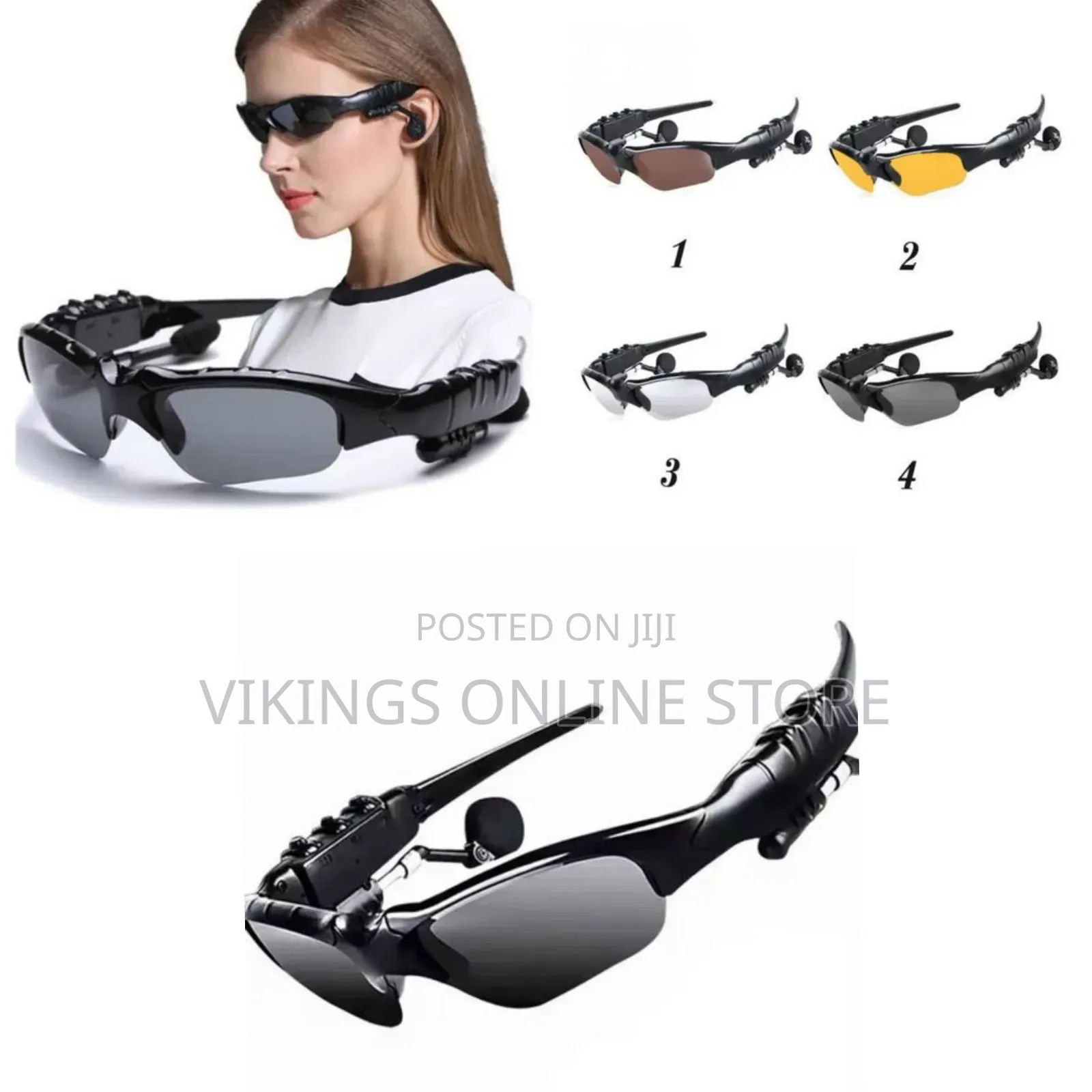 Outdoor Cycling Fashion Sports Glasses Wireless Headphones Smart