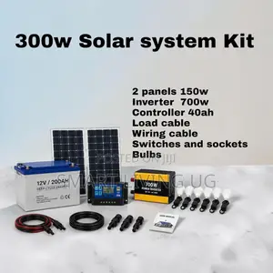 Complete 300W Solar System Kit – Battery, Panel Inverter KJP