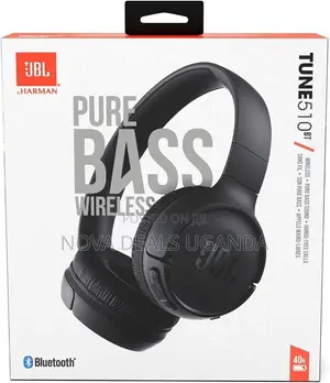 JBL Tune 510BT: Wireless on-Ear Headphones With Purebass Sound - Black