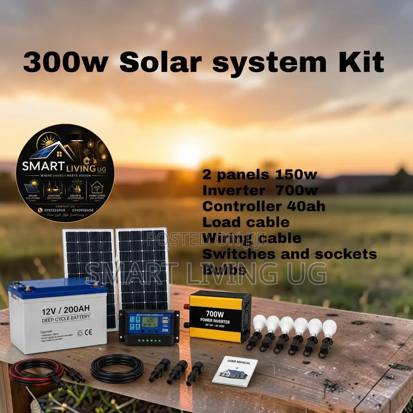 300W Smart Solar Kit – Perfect for Daily Backup Power CXD