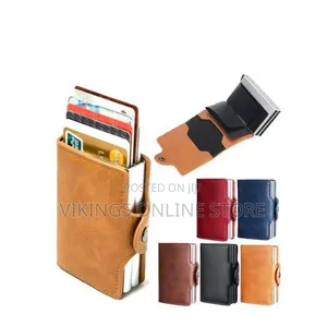 1 Piece of 9.5 * 6.5cm Mini Double Box Metal Wallet Vintage Leather