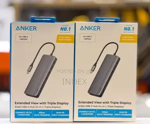 Anker 14in1 USB C Hub, Triple Display USB-C Hub (14-in-1), 4K@60Hz HDM