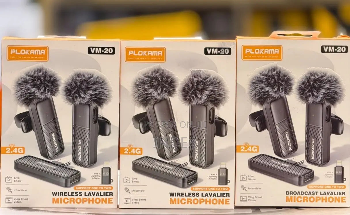 Plokama VM-20 2.4G Wireless Lavalier Microphone for All Phones