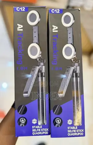 C12 Pro AI Face Tracking Tripod 1.8M Selfie Tripod With Lights