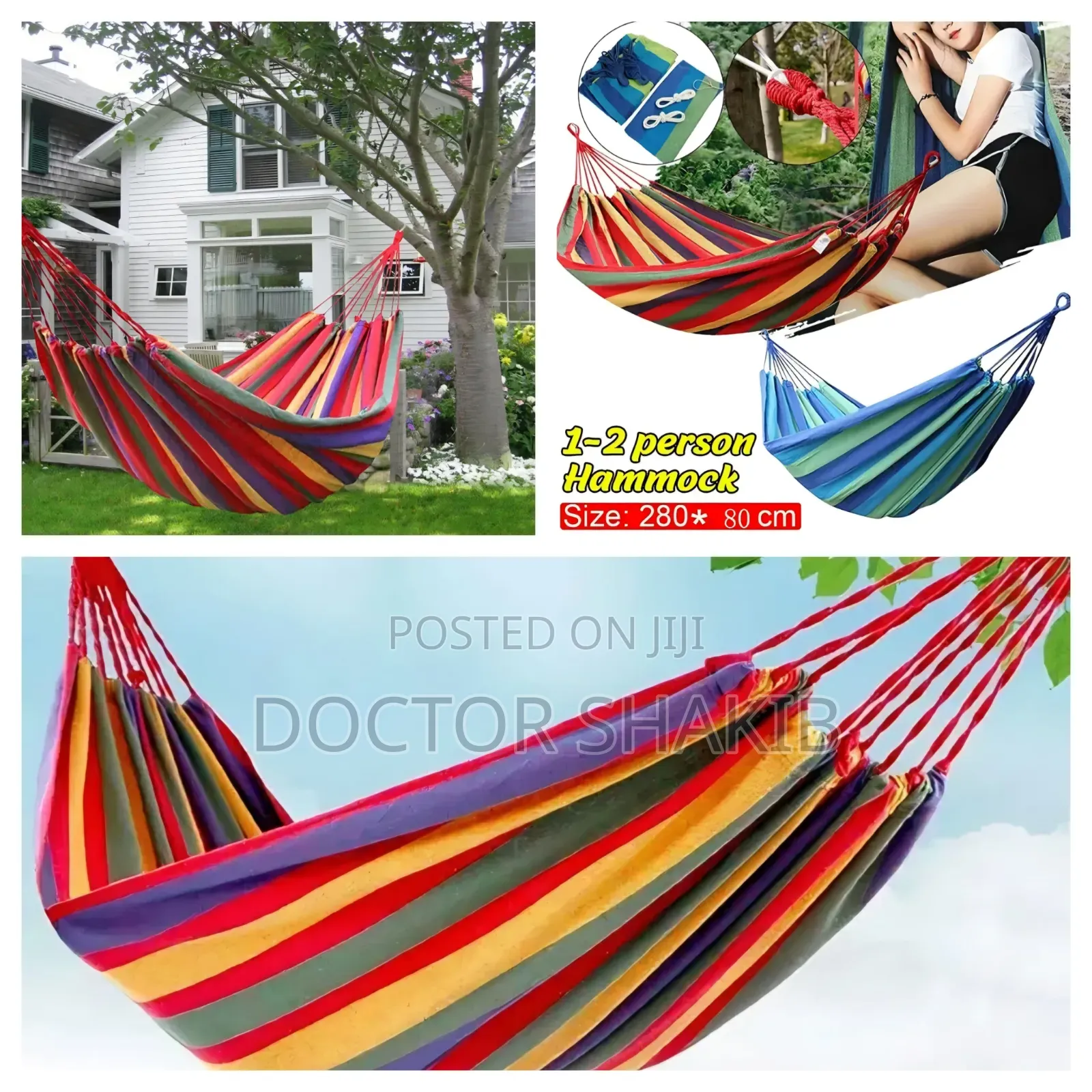 Striped Canvas Hammock