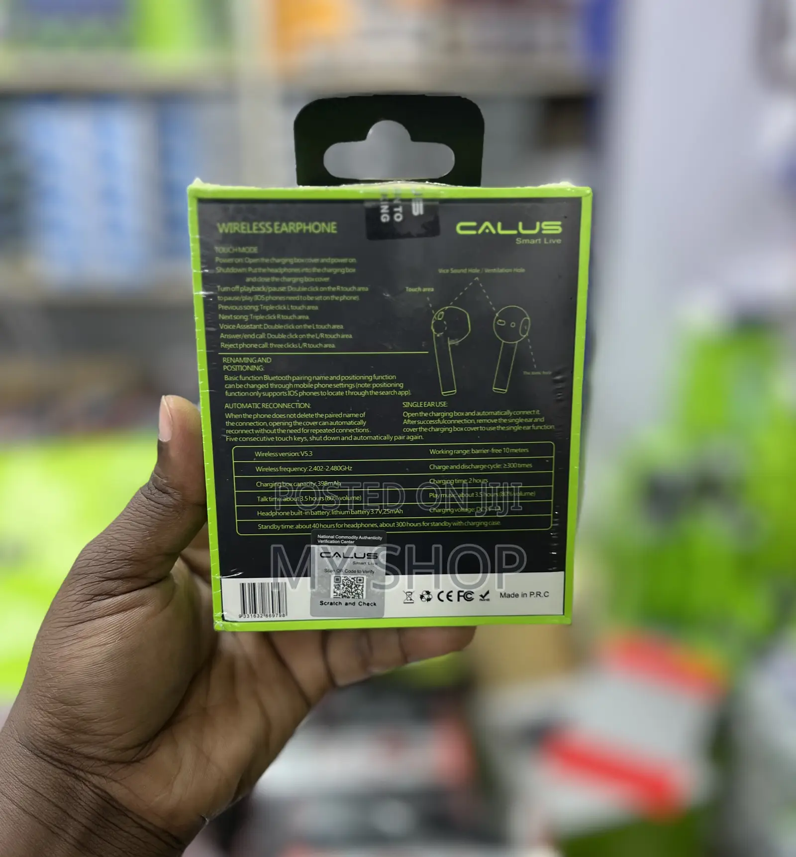 Calus Bluetooth Earbuds – Sports, Gaming Music Headphones