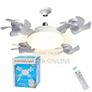 2 in 1 Drone Fan Light, 3 Colors Hanging Fans With Led Lights,(4 Head)