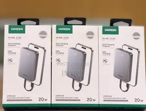 Ugreen 10000mah 22.5W Power Bank With Built in USB C Cable