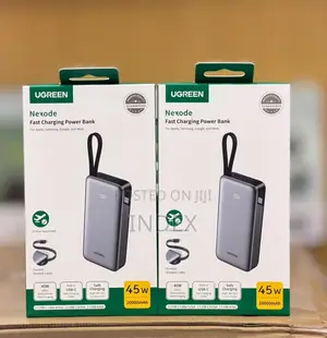 Ugreen20000mah Nexode Power Bank 45W With Built-in Cable,Fast Charging