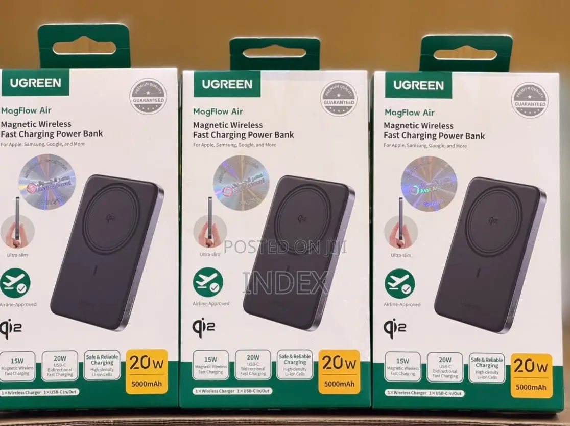Ugreen Magsafe Power Bank 5000mah, Ultra-Slim Qi2 Certified 15W Wirele