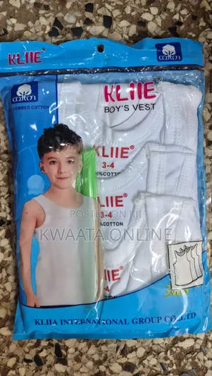 Kids Cotton Vests,3-Piece Pack, Soft 100% Combed Cotton | Boys Girls