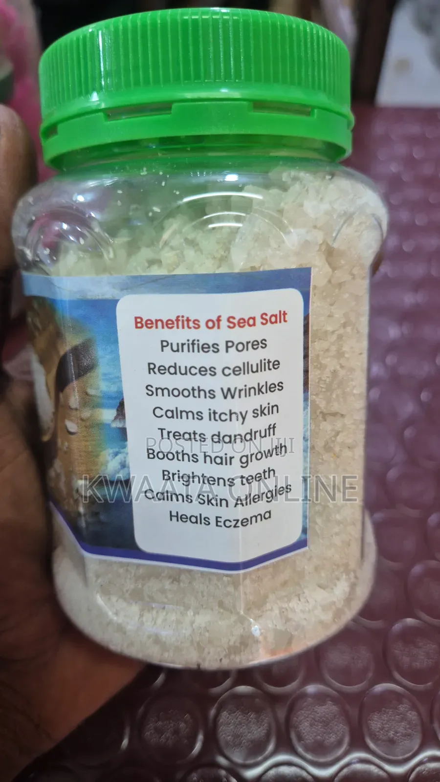 Natural Sea Salt (450g) - Pure Mineral Salt for Skin, Hair, Wellness