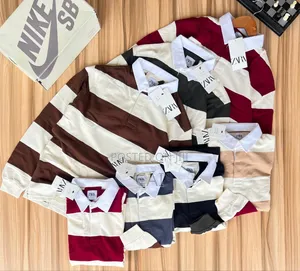 Zara Long-Sleeve Shirts. Rugby Design