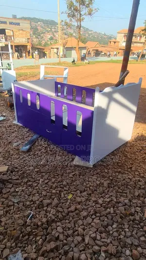 Kids Bed 3by6 in Purple and White