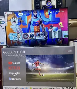 Brand New Golden Tech 32inch Frameless Smart TV With Free Remote