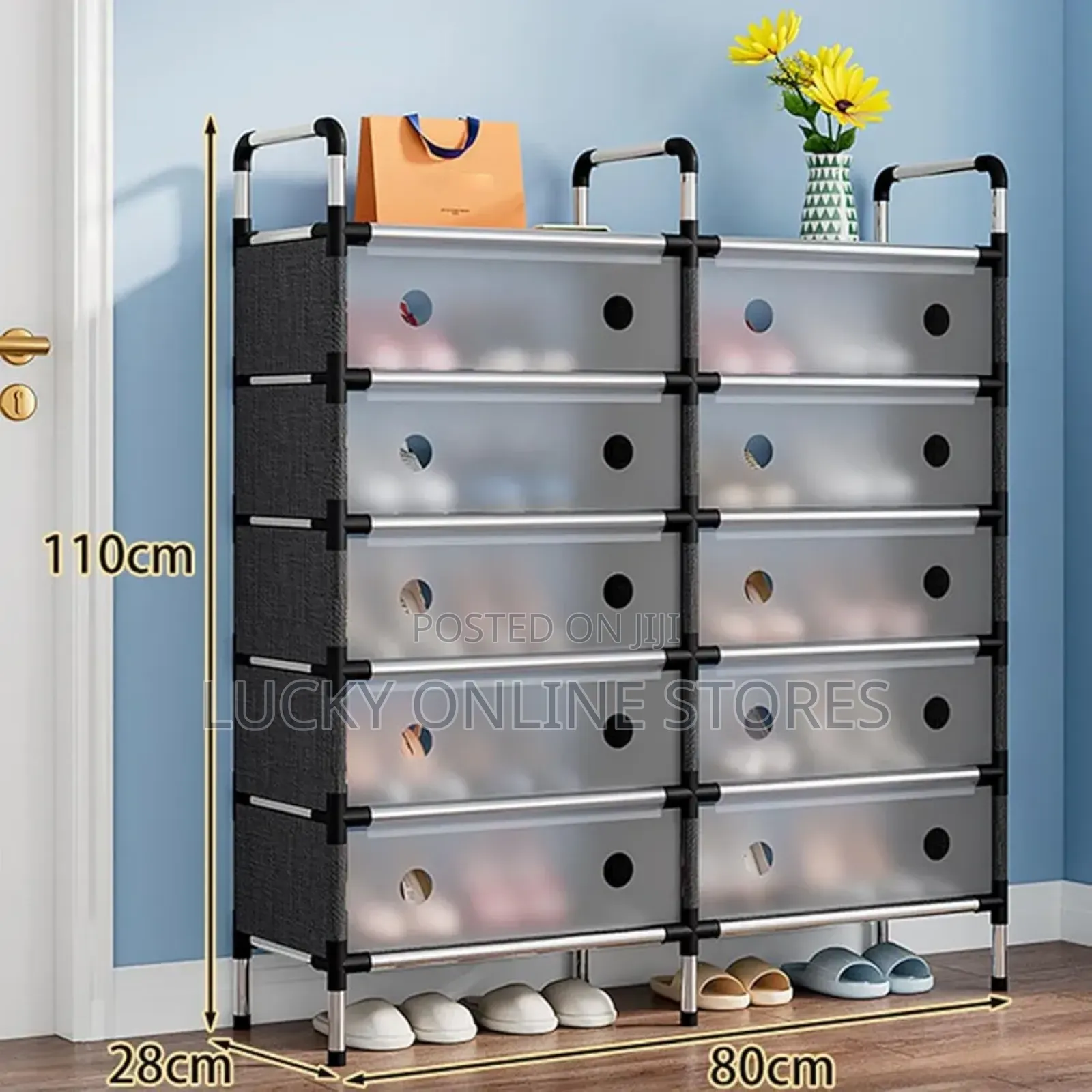 2Rows 5Tier Shoe Rack