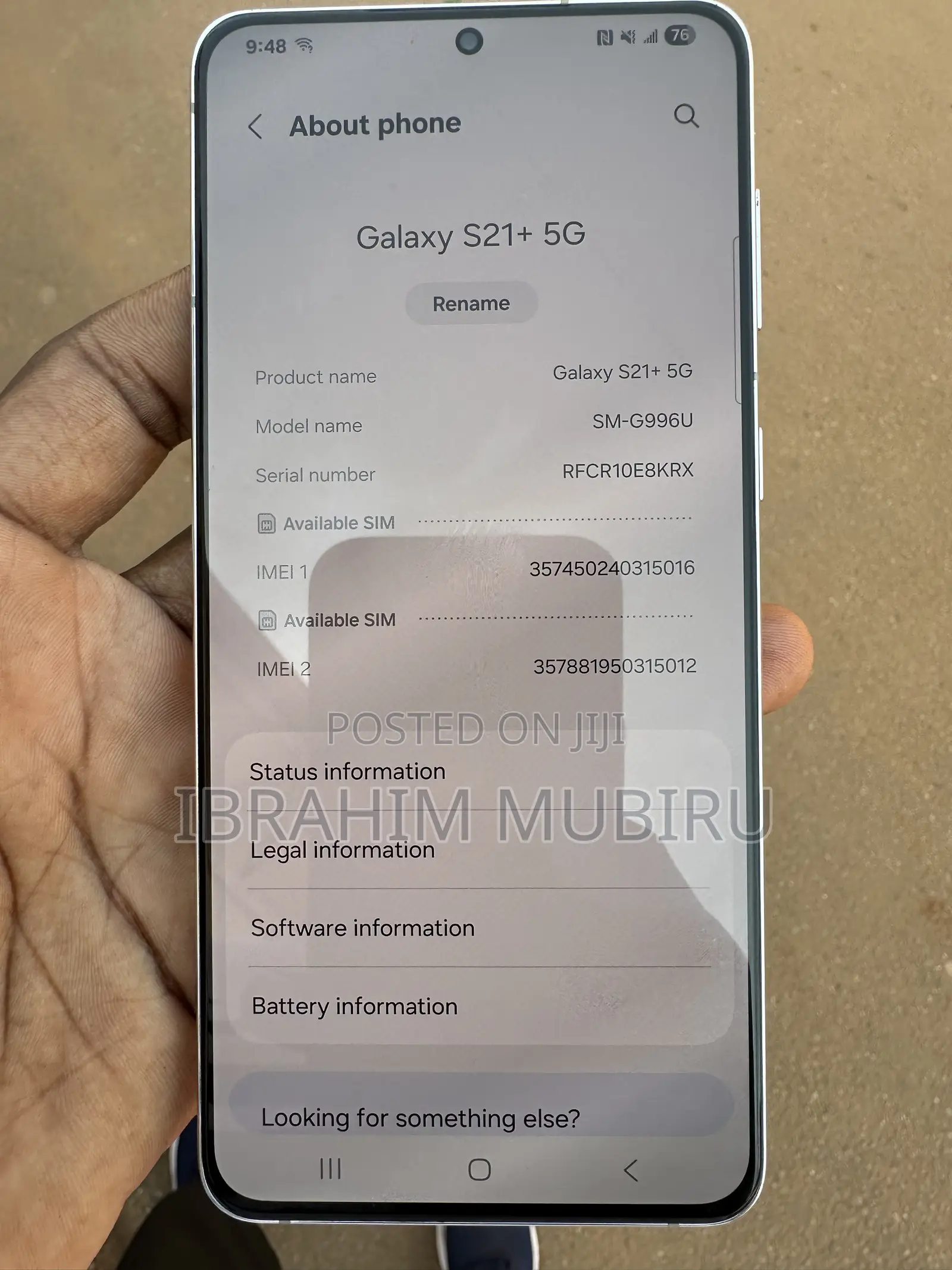 Samsung Galaxy S21+ 5G 128 GB Silver